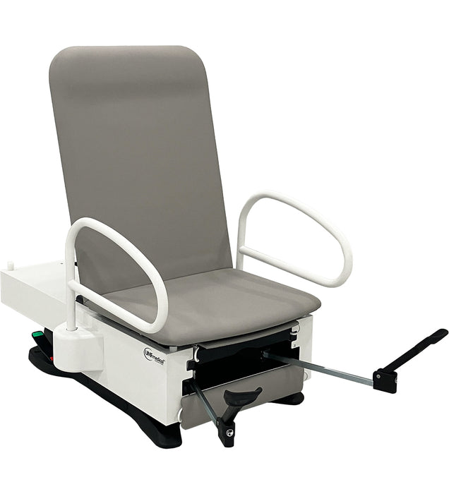 Power Hi-Lo Exam Table w/ Adjustable Back & Drawers - Fusion-Freedom ADA Chair [Stirrups & Wheel Option]