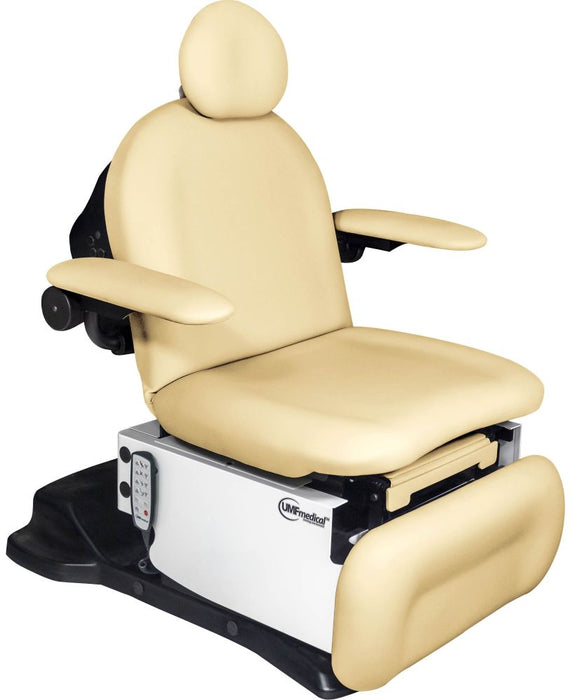 Power Podiatry/Wound Care Procedure Table. Shrouded Base w/ 4-Section Top (Adjustable Back, Headrest & Drop Section) [Casters Option]