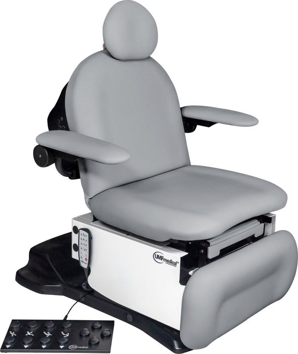 Power Podiatry/Wound Care Procedure Table. Shrouded Base w/ 4-Section Top (Adjustable Back, Headrest & Drop Section) [Casters Option]