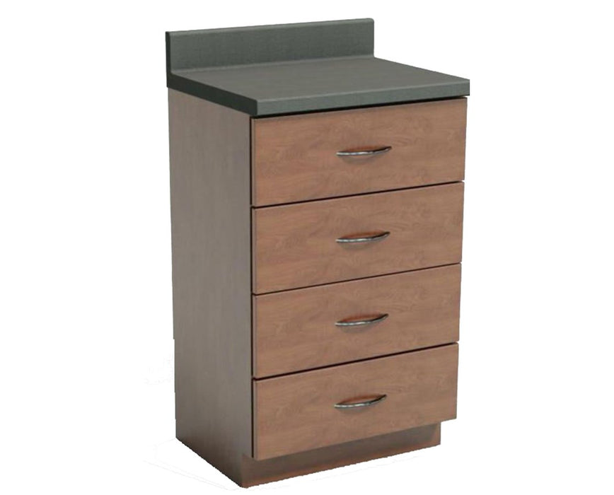 24"W Base Wood Cabinet w/ 4 Drawers (no countertop)
