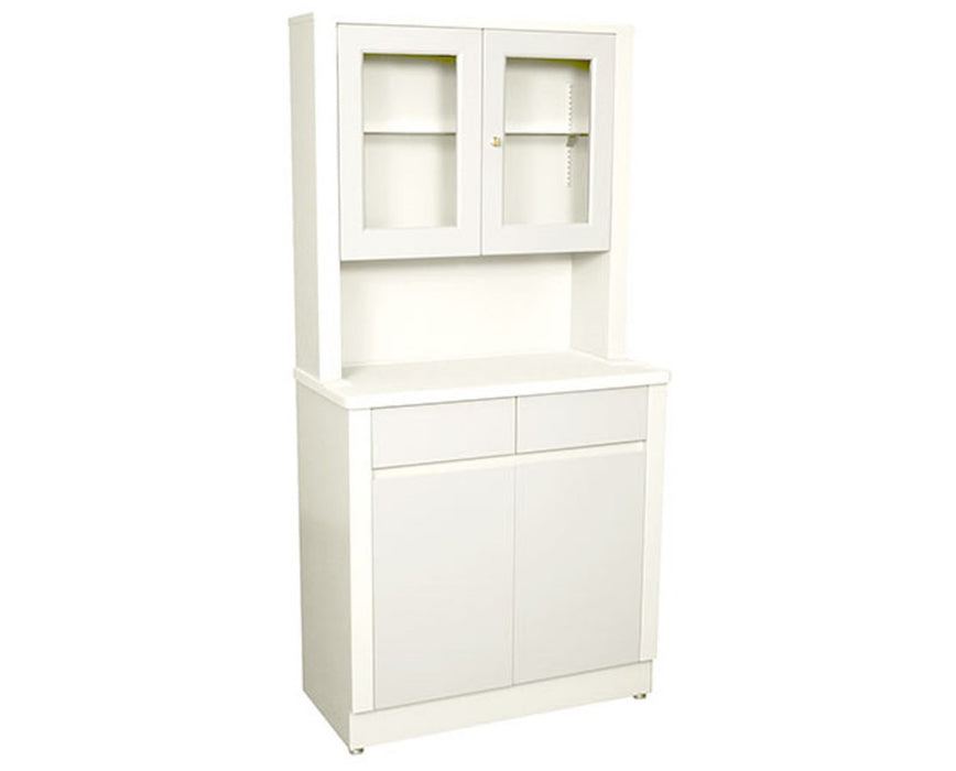 Treatment and Supply Cabinet with Two Bottom Drawers and Doors