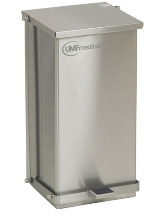 Step-On Waste Can. Stainless Steel. 32 Qt Capacity