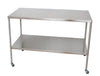Stainless Steel Instrument Table w/ Double Shelves. 24
