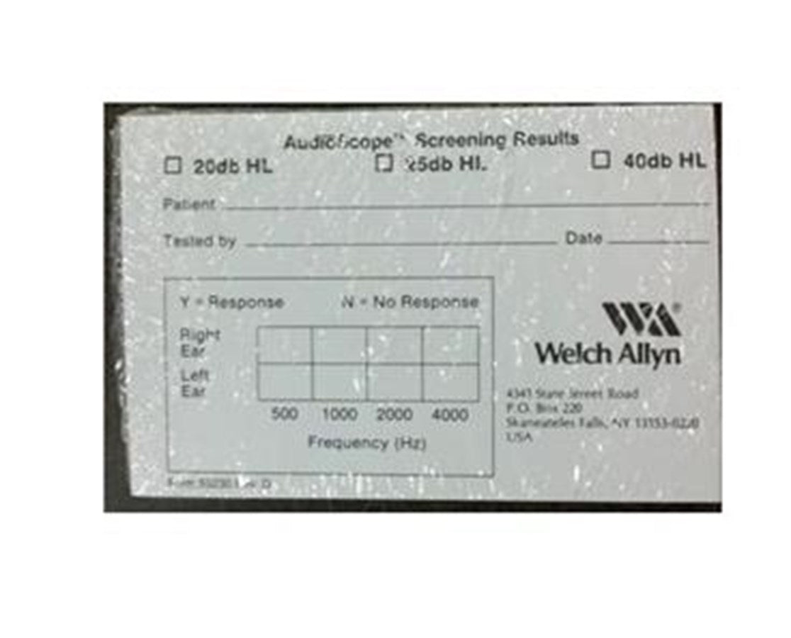 Wcl22 Form.pdf Welch Allyn AudioScope 3 Recording Forms. Save at Tigermedical — Tiger ...