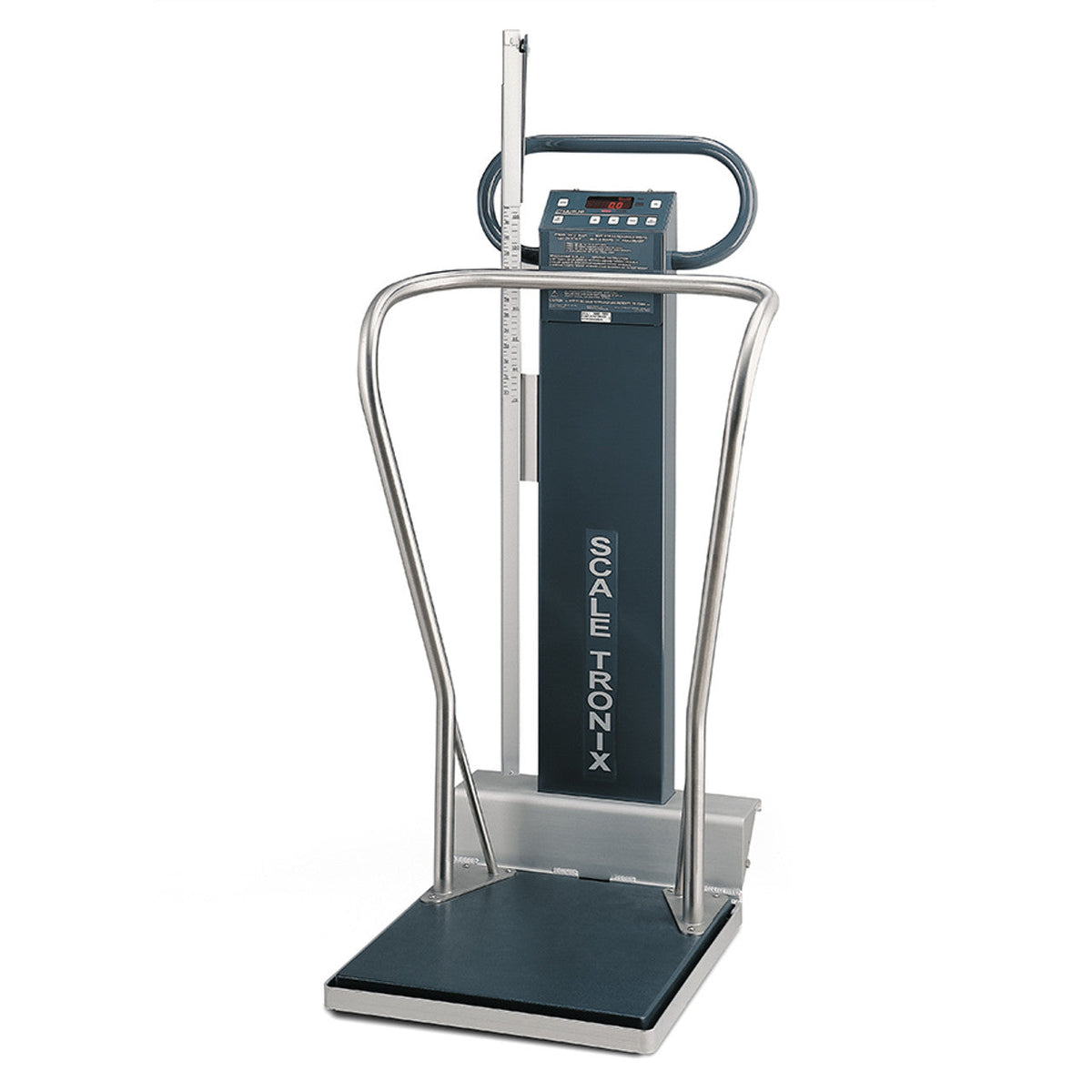 Welch Allyn Scale-Tronix 5702 Mobile Stand-On Bariatric Handrail Scale ...