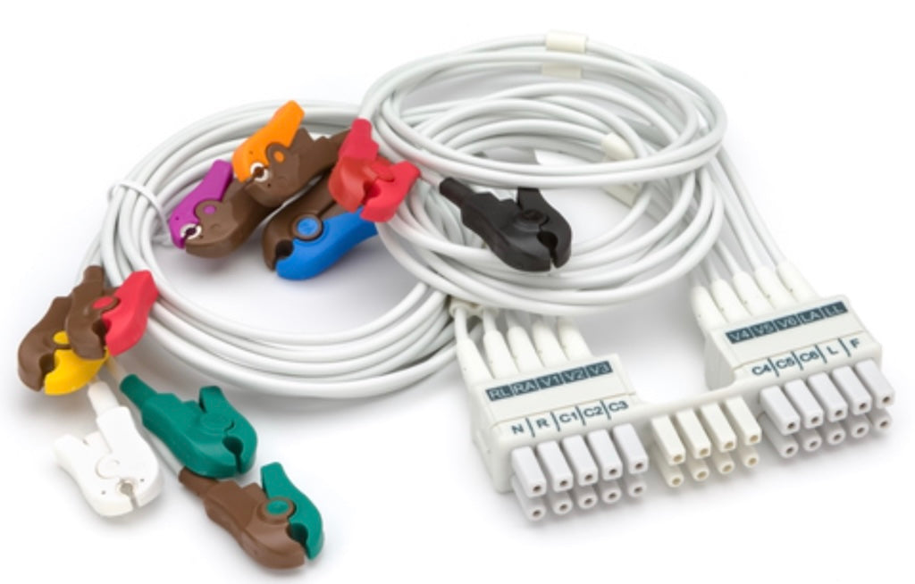 Short 10-Wire Leadwire Set with AHA Clip