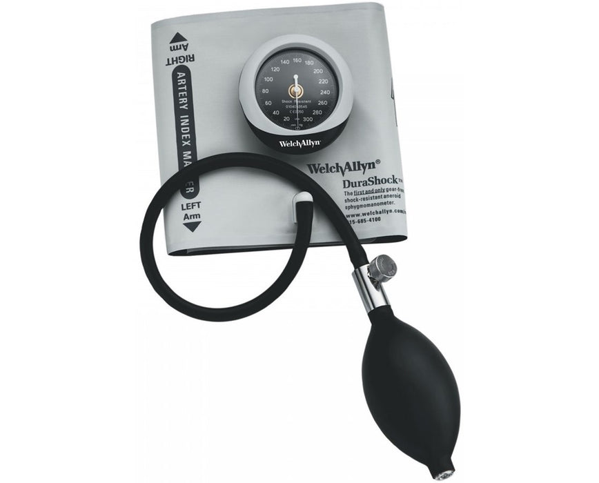 Silver Integrated Aneroid Set - DuraShock Technology - Adult Cuff + Zippered Case