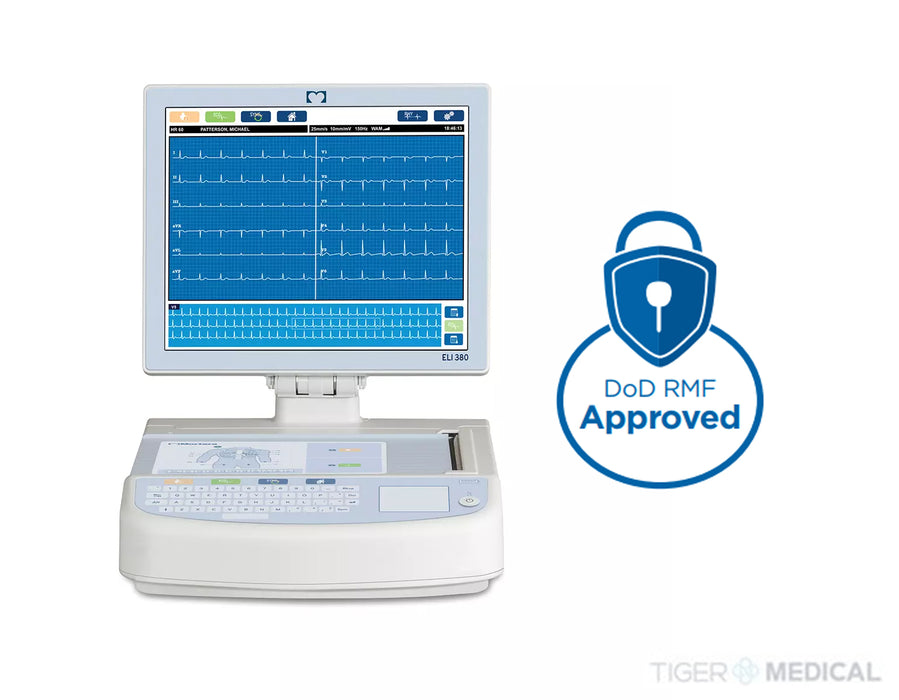 ELI 380 Resting Electrocardiograph ECG w/ ERGO Swivel Monitor