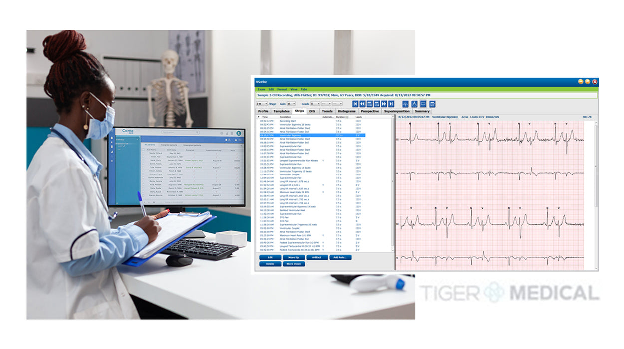Hscribe Holter Analysis System, Version 6, with Adult & Pediatric Arrhythmia Analysis
