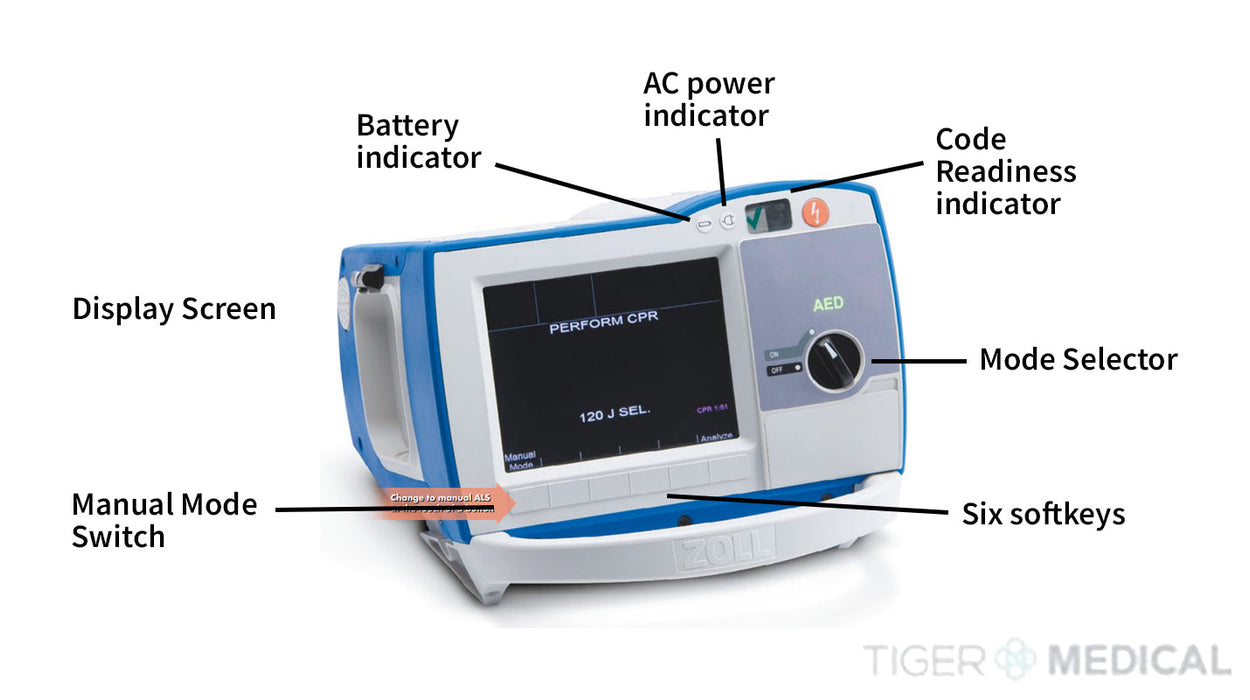 R-Series BLS Plus AED Defibrillator w/ One-Step Pacing Electrodes