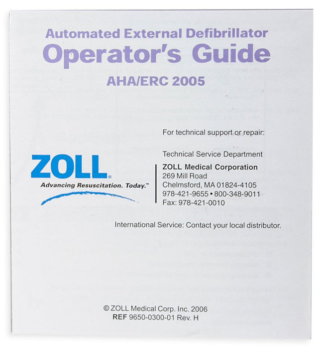 AED Plus Operator's Guide / Wall Poster